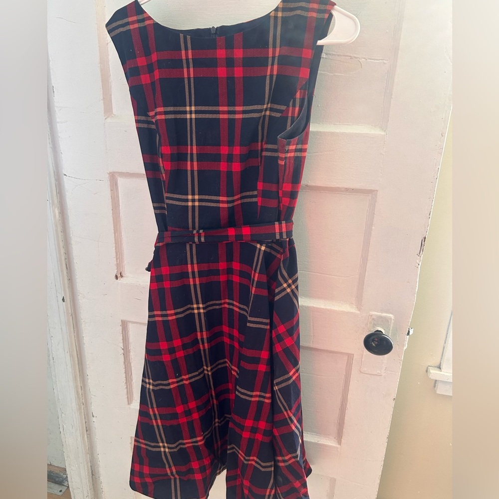 Red and Black Plaid Dress